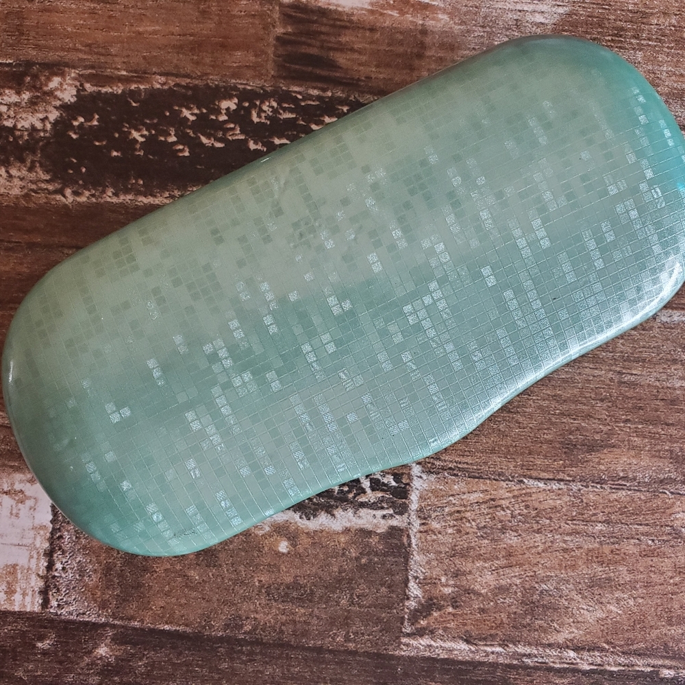 Blue holographic glasses case